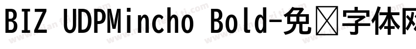 BIZ UDPMincho Bold字体转换